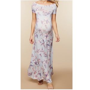 Floral  Maxi maternity dress.